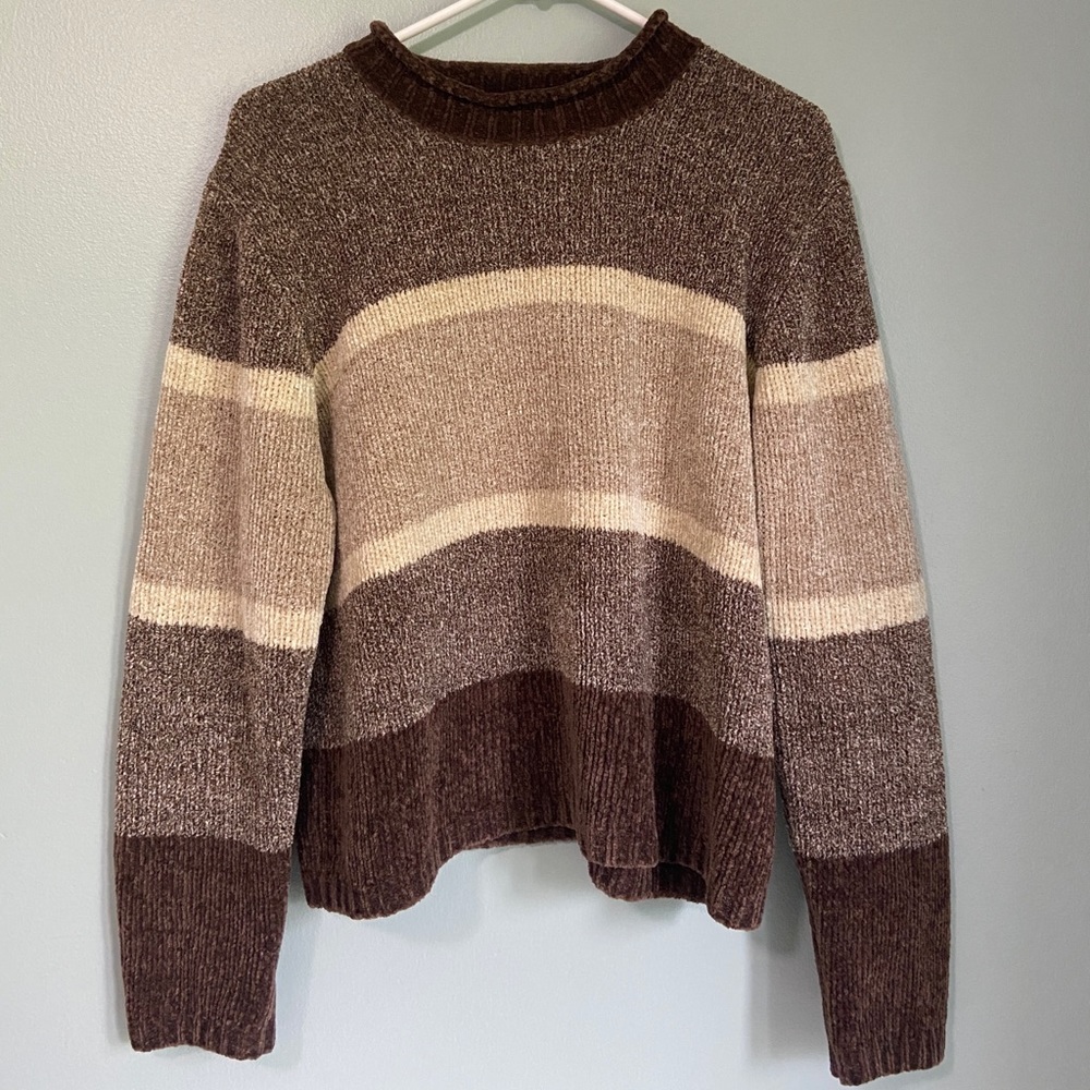 Vintage Sonoma mock neck striped sweater